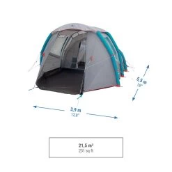 Quechua Tente Gonflable De Camping - Air Seconds 4.1 - 4 Personnes - 1 Chambre -Camping Rabais Magasin tente gonflable de camping air seconds 41 4 personnes 1 chambre 2