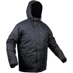 VESTE CHASSE CHAUDE IMPERMEABLE NOIRE 100