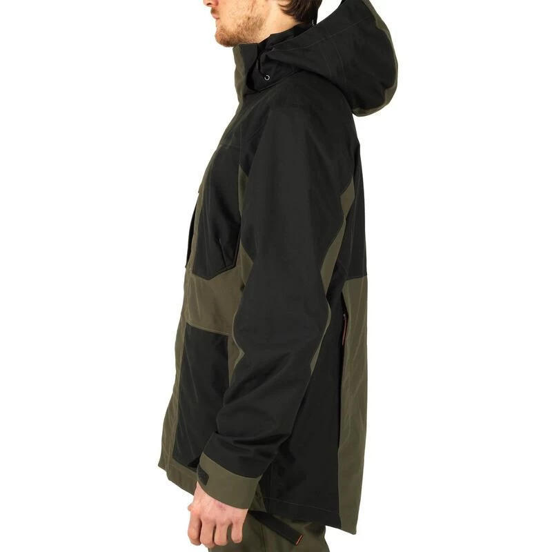 VESTE CHASSE IMPERMEABLE RENFORT VERTE 500 4 VESTE CHASSE IMPERMEABLE RENFORT VERTE 500 – Image 4