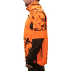 VESTE CHASSE RESISTANTE IMPERMEABLE ORANGE FLUO SUPERTRACK 900 LIGHT -Camping Rabais Magasin veste chasse resistante impermeable orange fluo supertrack 900 light 8