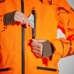 VESTE CHASSE SUPERTRACK FEMME RESISTANTE IMPERMEABLE ORANGE FLUO 500 14 VESTE CHASSE SUPERTRACK FEMME RESISTANTE IMPERMEABLE ORANGE FLUO 500 -Camping Rabais Magasin veste chasse supertrack femme resistante impermeable orange fluo 500 4