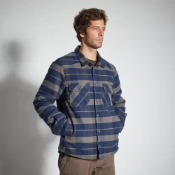 VESTE MOUTONNÉE TYPE SURCHEMISE 500 BLEU -Camping Rabais Magasin veste moutonnee type surchemise 500 bleu 8